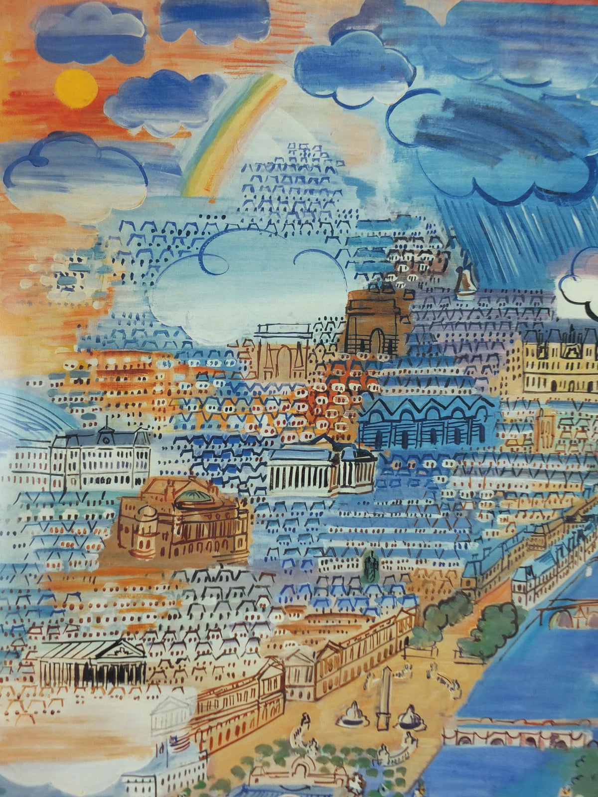 1993 Raoul Dufy Poster, Paris 1934, Fauvism, Cubism and Expressionism, gallery exhibition, wall art decor