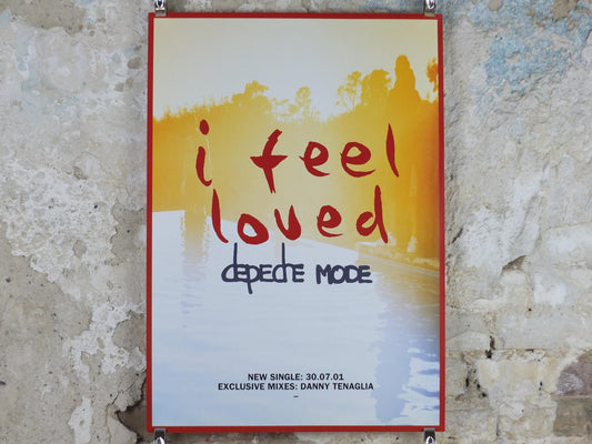 2001 Depeche Mode Poster, I feel loved, original promotion for single, New wave synth pop rock, music wall art decor