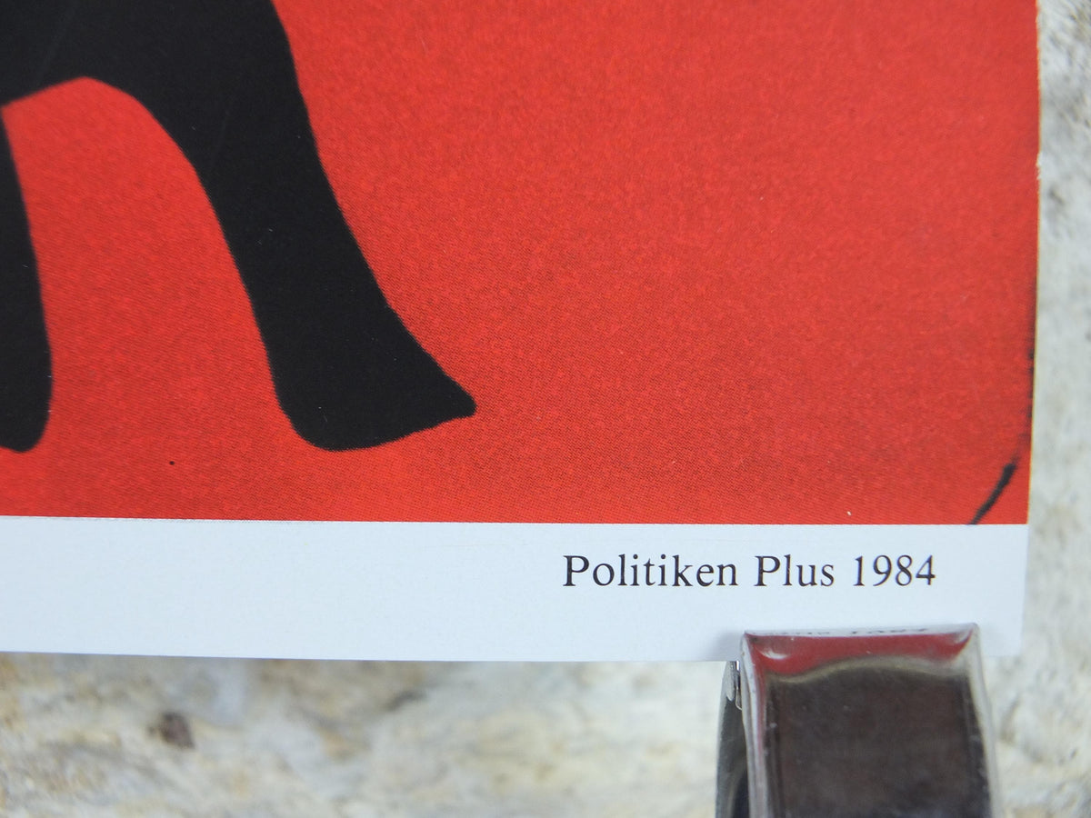 1984 Politiken Political Poster, by Eva Drachmann 1898, art nouveau wall art decor