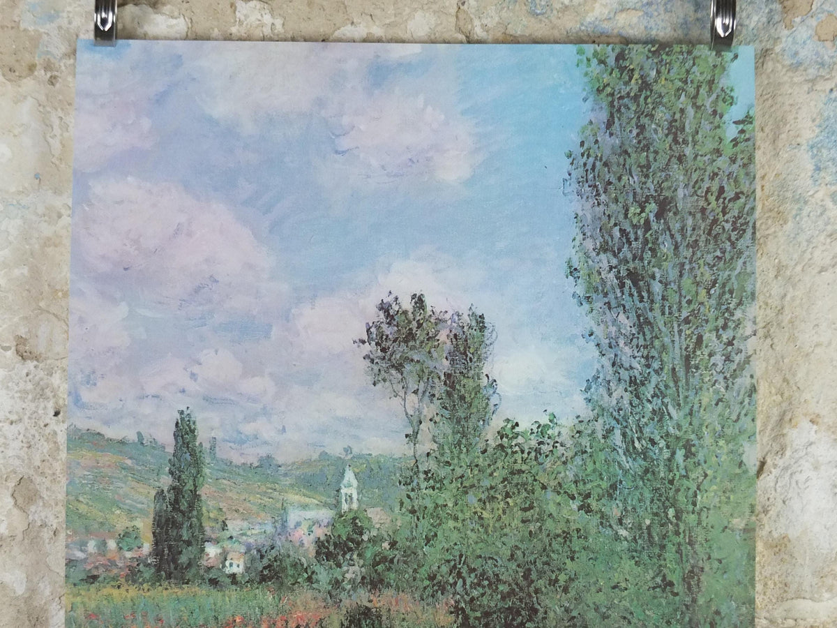 1986 Claude Monet Poster, "Path in the Isle Saint-Martin, Vétheuil" 1880, Impressionism, wall art decor