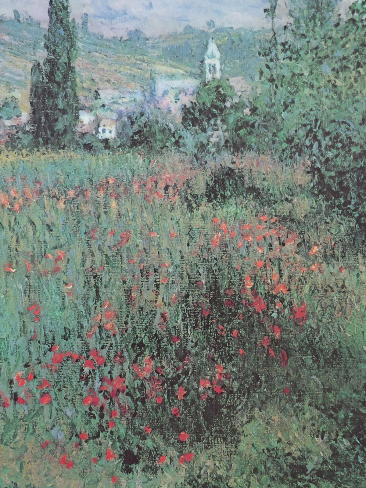 1986 Claude Monet Poster, "Path in the Isle Saint-Martin, Vétheuil" 1880, Impressionism, wall art decor