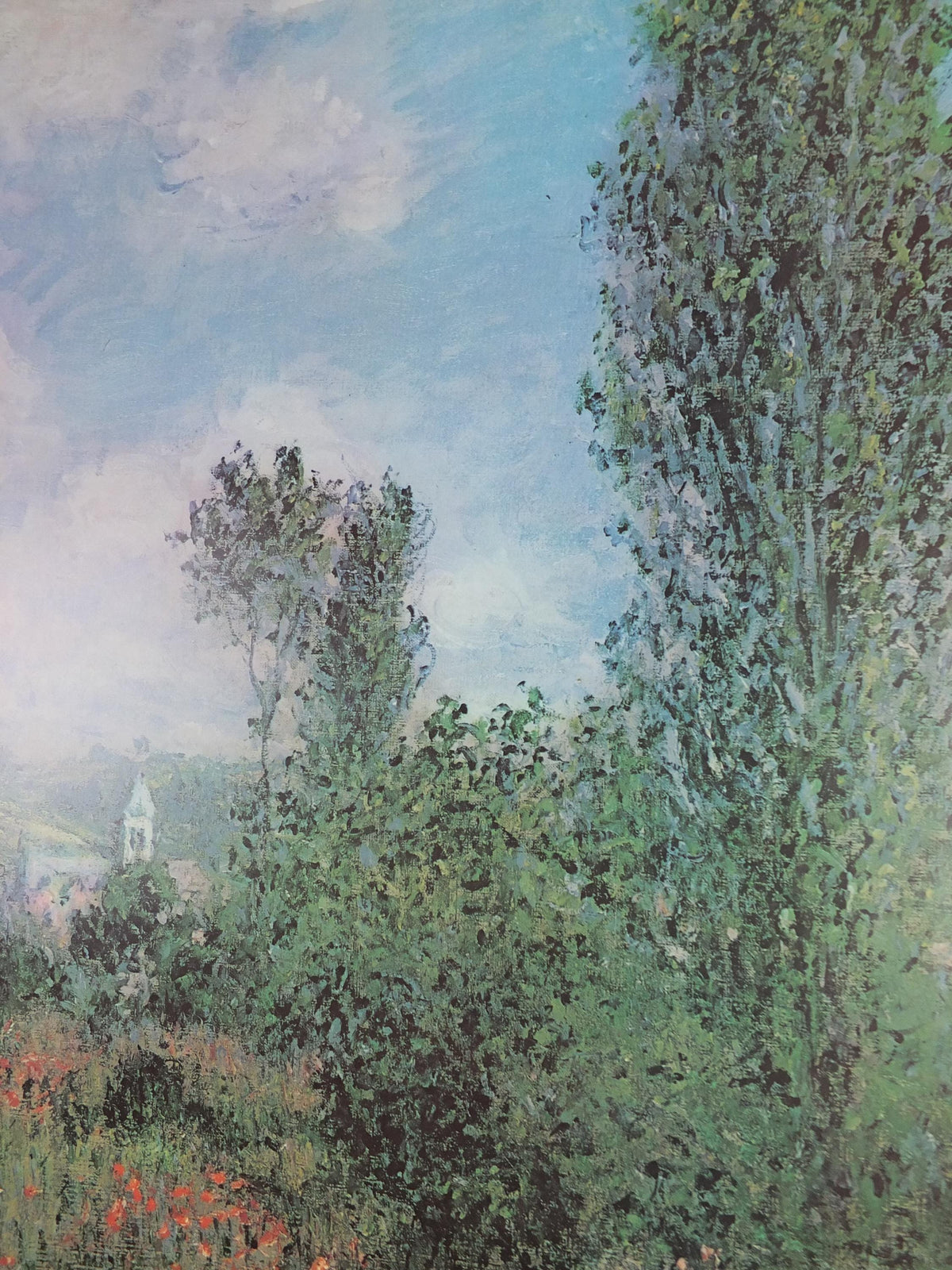 1986 Claude Monet Poster, "Path in the Isle Saint-Martin, Vétheuil" 1880, Impressionism, wall art decor