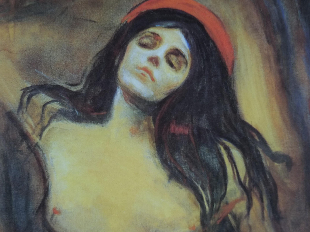 1998 Edvard Munch Poster, The Madonna Virgin Mary 1895, Expressionism, Symbolism, wall art decor