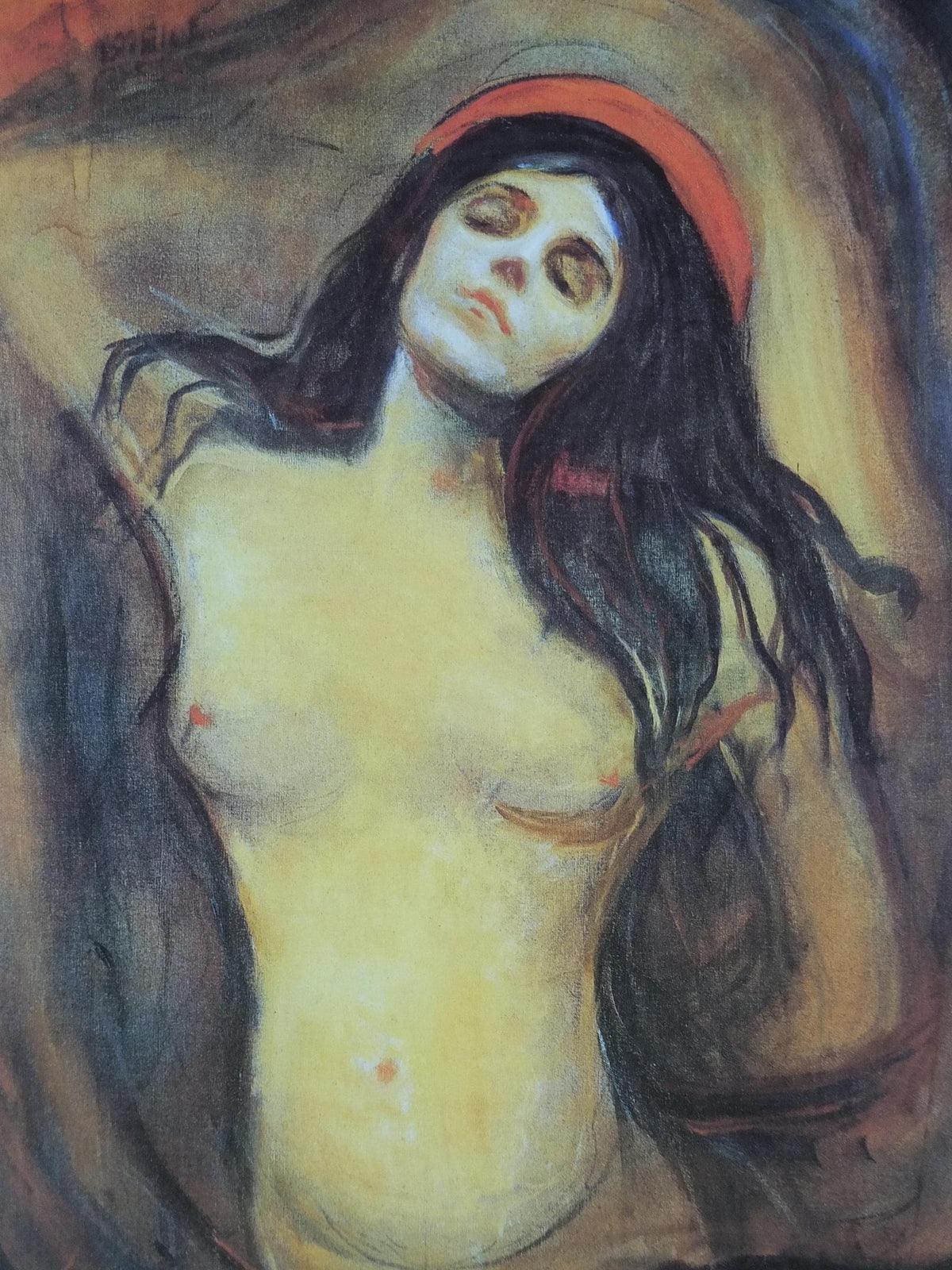 1998 Edvard Munch Poster, The Madonna Virgin Mary 1895, Expressionism, Symbolism, wall art decor