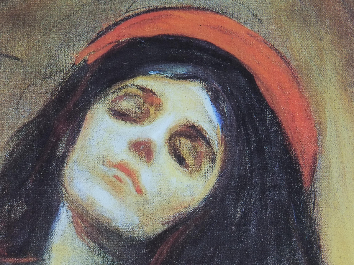 1998 Edvard Munch Poster, The Madonna Virgin Mary 1895, Expressionism, Symbolism, wall art decor