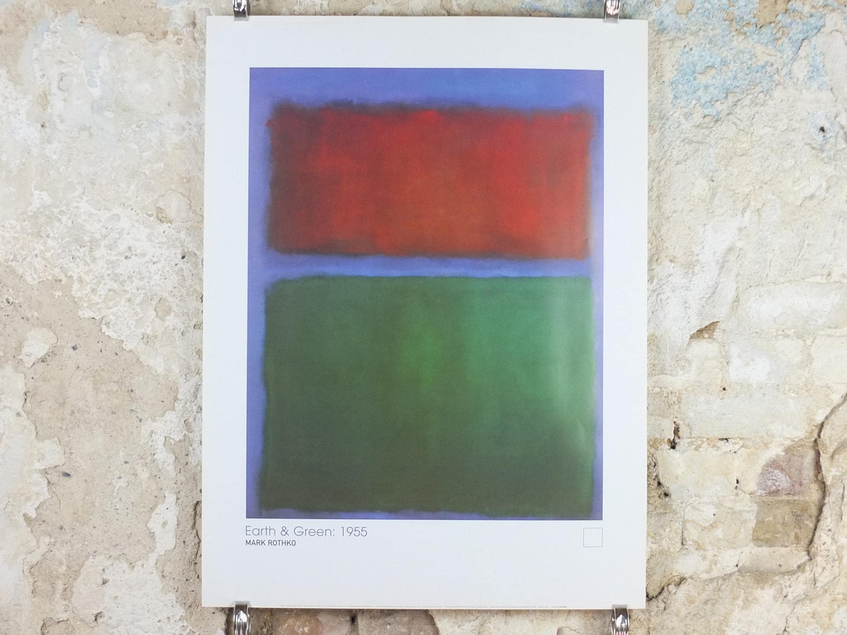 1998 Mark Rothko Poster, Earth and Green 1955, abstract expressionism, wall art decor