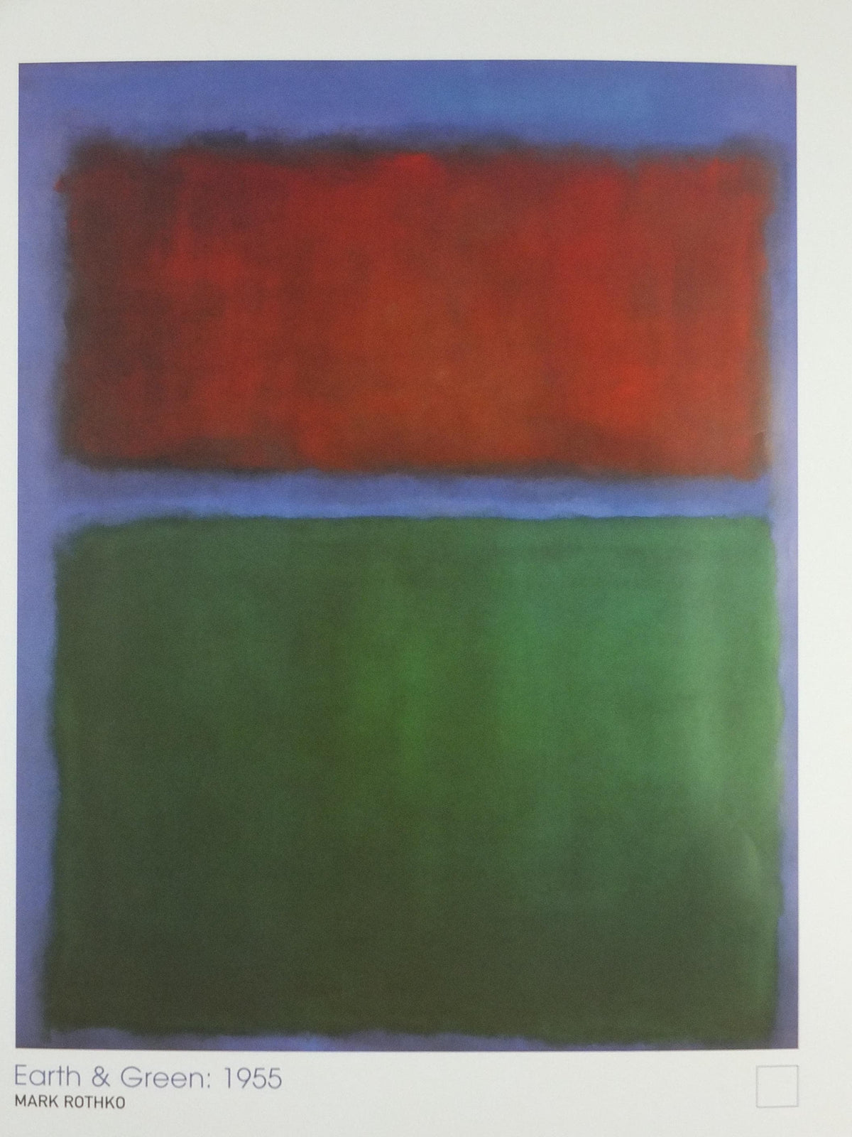 1998 Mark Rothko Poster, Earth and Green 1955, abstract expressionism, wall art decor