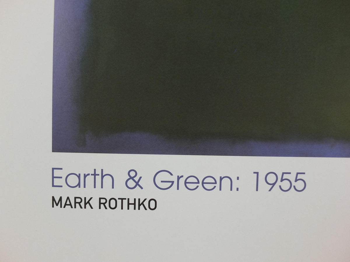 1998 Mark Rothko Poster, Earth and Green 1955, abstract expressionism, wall art decor