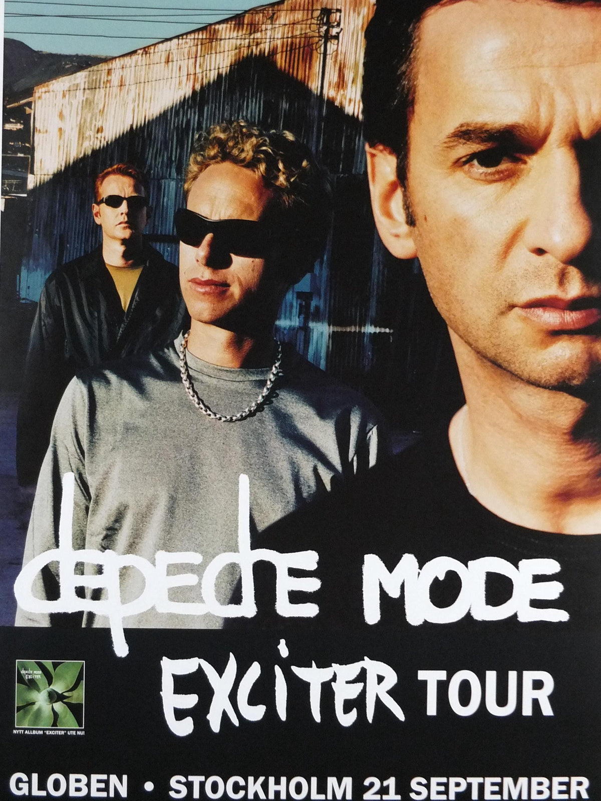 2001 Depeche Mode Poster, Exciter, 21 09 01, original promotion for Stockholm concert, New wave synth pop rock, music wall art decor