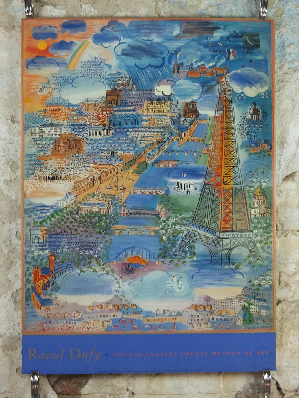 1993 Raoul Dufy Poster, Paris 1934, Fauvism, Cubism and Expressionism, gallery exhibition, wall art decor
