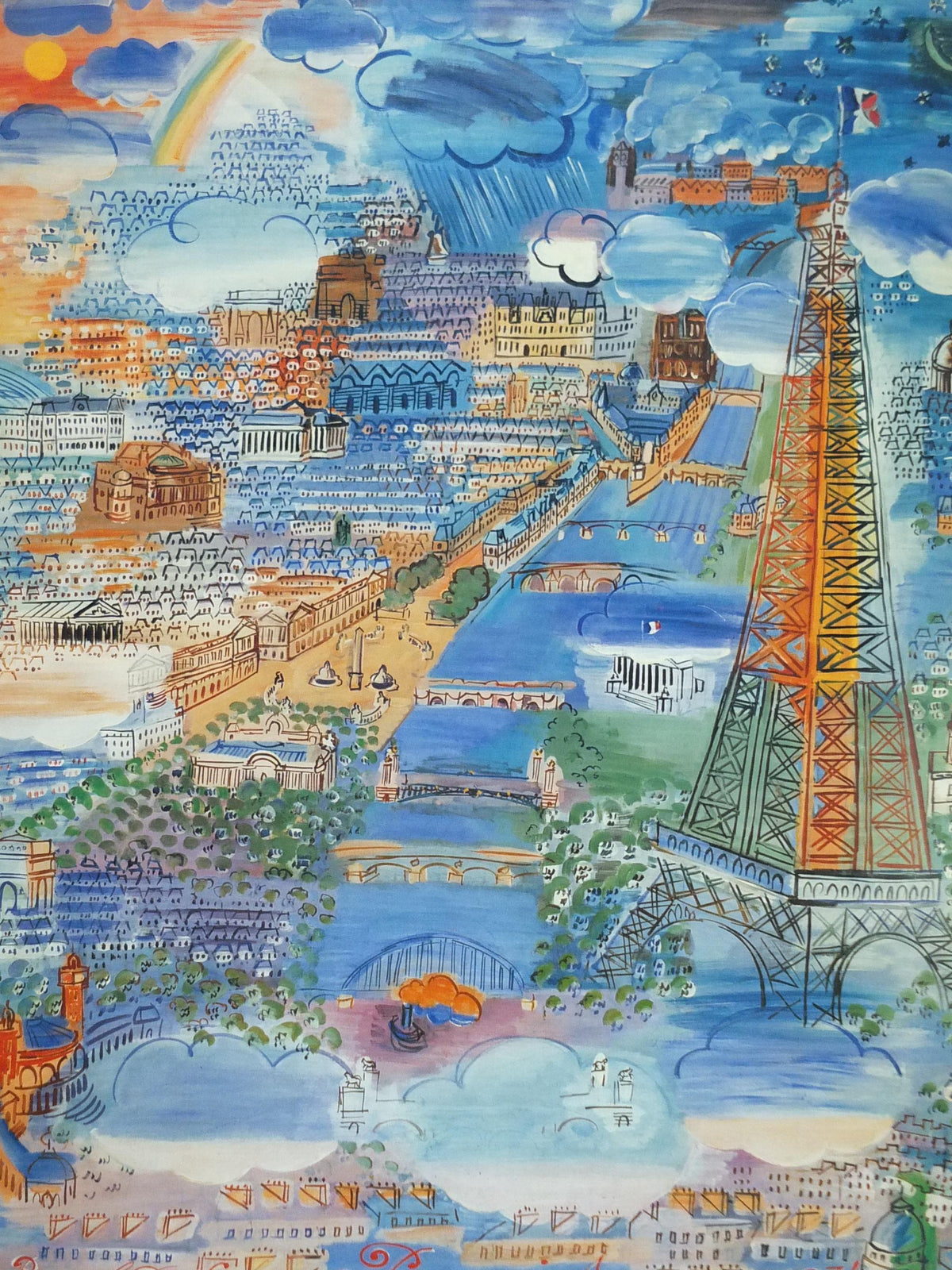 1993 Raoul Dufy Poster, Paris 1934, Fauvism, Cubism and Expressionism, gallery exhibition, wall art decor