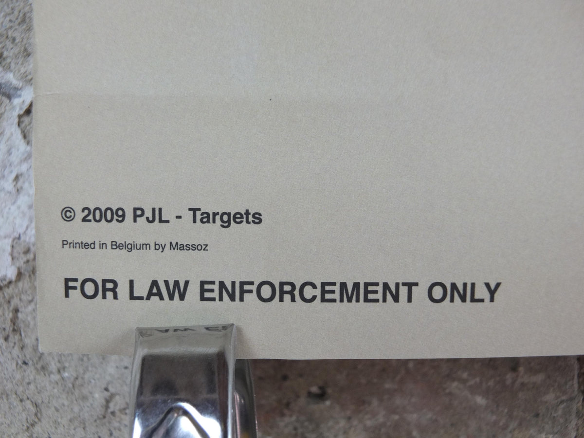 Malik P.J.L. 5 Belgian Police Shooting Target Poster – Original 2009 Law-Enforcement Issue