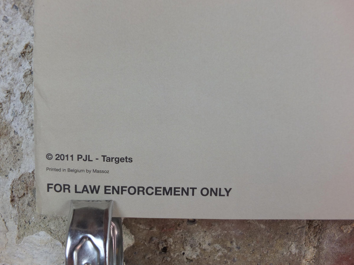 Malik P.J.L. 19 Belgian Police Shooting Target Poster – Original 2011 Law-Enforcement Issue