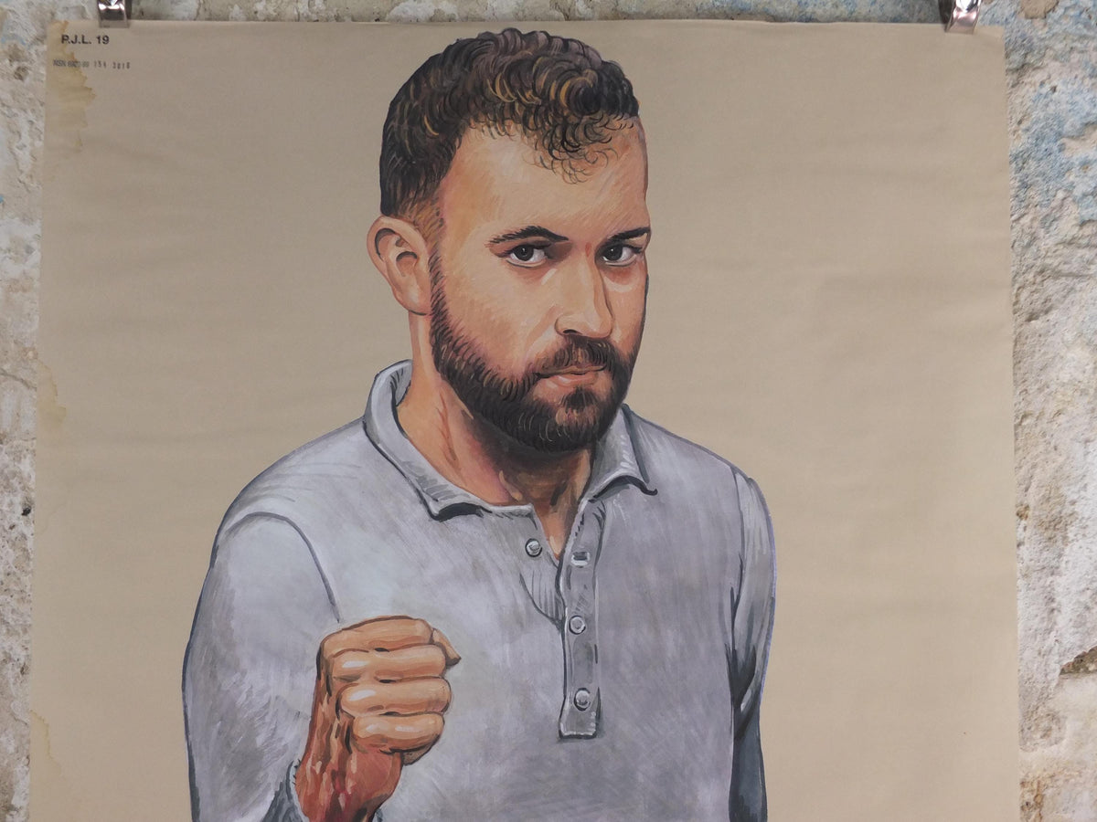 Malik P.J.L. 19 Belgian Police Shooting Target Poster – Original 2011 Law-Enforcement Issue