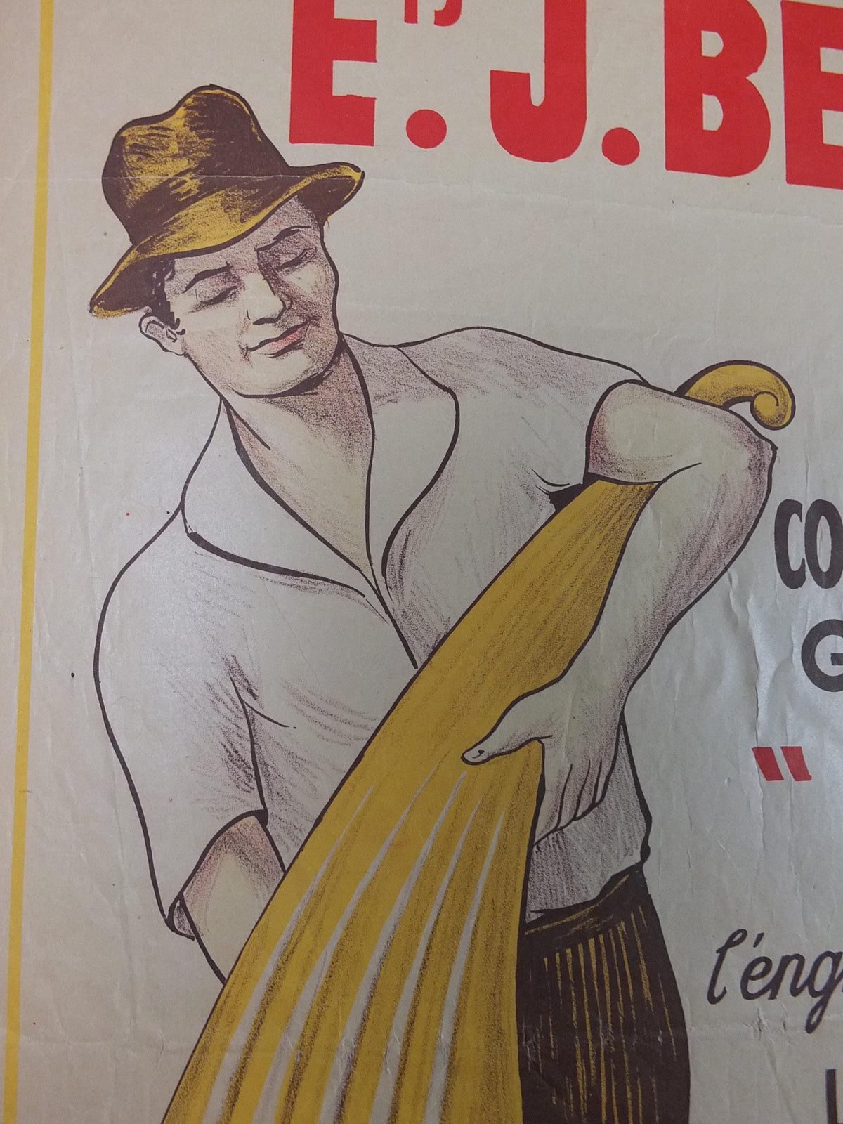 Original 1920s French Grape Harvest Poster – Belleudy Marseille