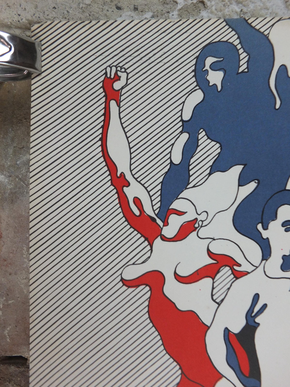 Henri Cueco La Grève – The Strike – Hand-Signed Original Colour Lithograph, c.1969