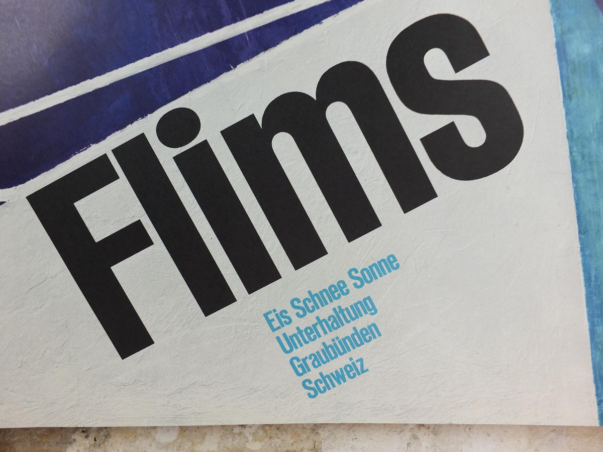 Circa 1956 Flims Ski Poster by Celestino Piatti – Vintage Swiss Sun Skier