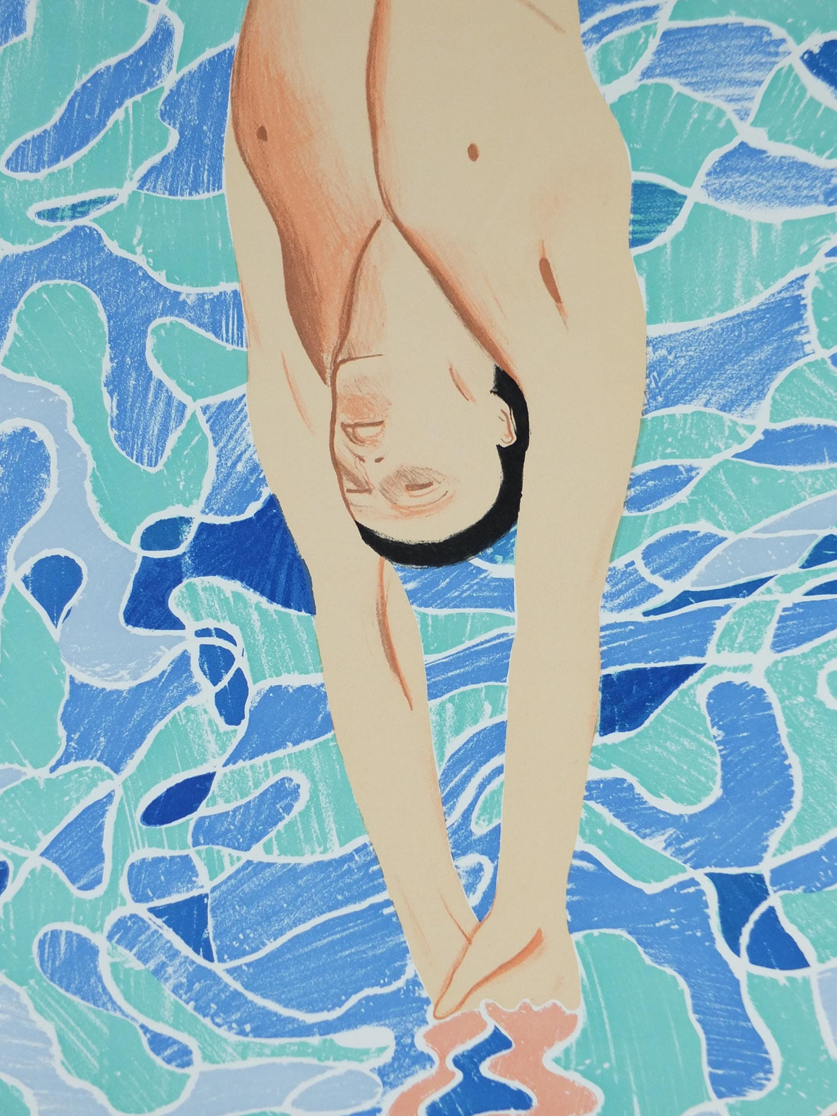 David Hockney Munich 1972 Olympics Poster – The Diver, Original 1971 Issue
