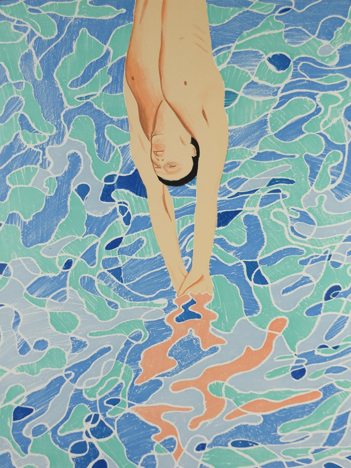 David Hockney Munich 1972 Olympics Poster – The Diver, Original 1971 Issue