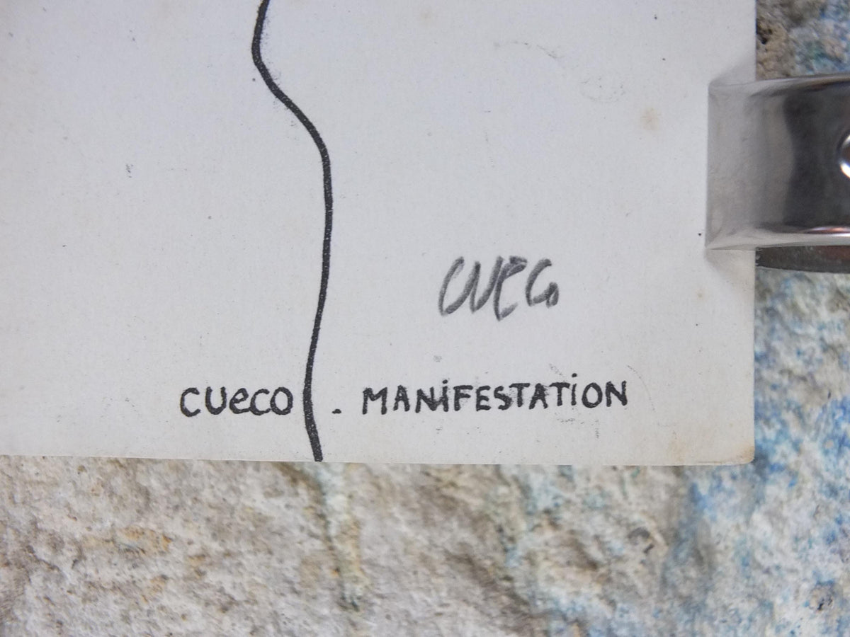 Henri Cueco Manifestation – Hand-Signed Original Lithograph, c.1968–1970