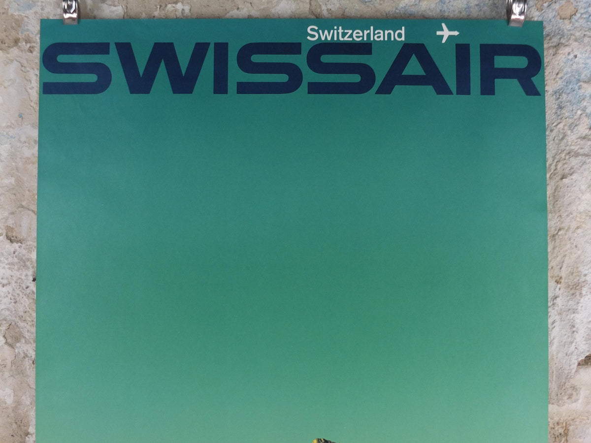 1964 Swissair Matterhorn Poster – Manfred Bingler, Vintage Switzerland Travel