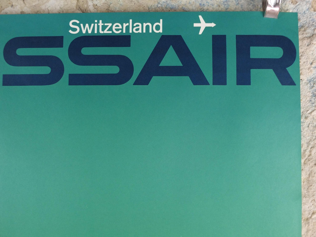1964 Swissair Matterhorn Poster – Manfred Bingler, Vintage Switzerland Travel