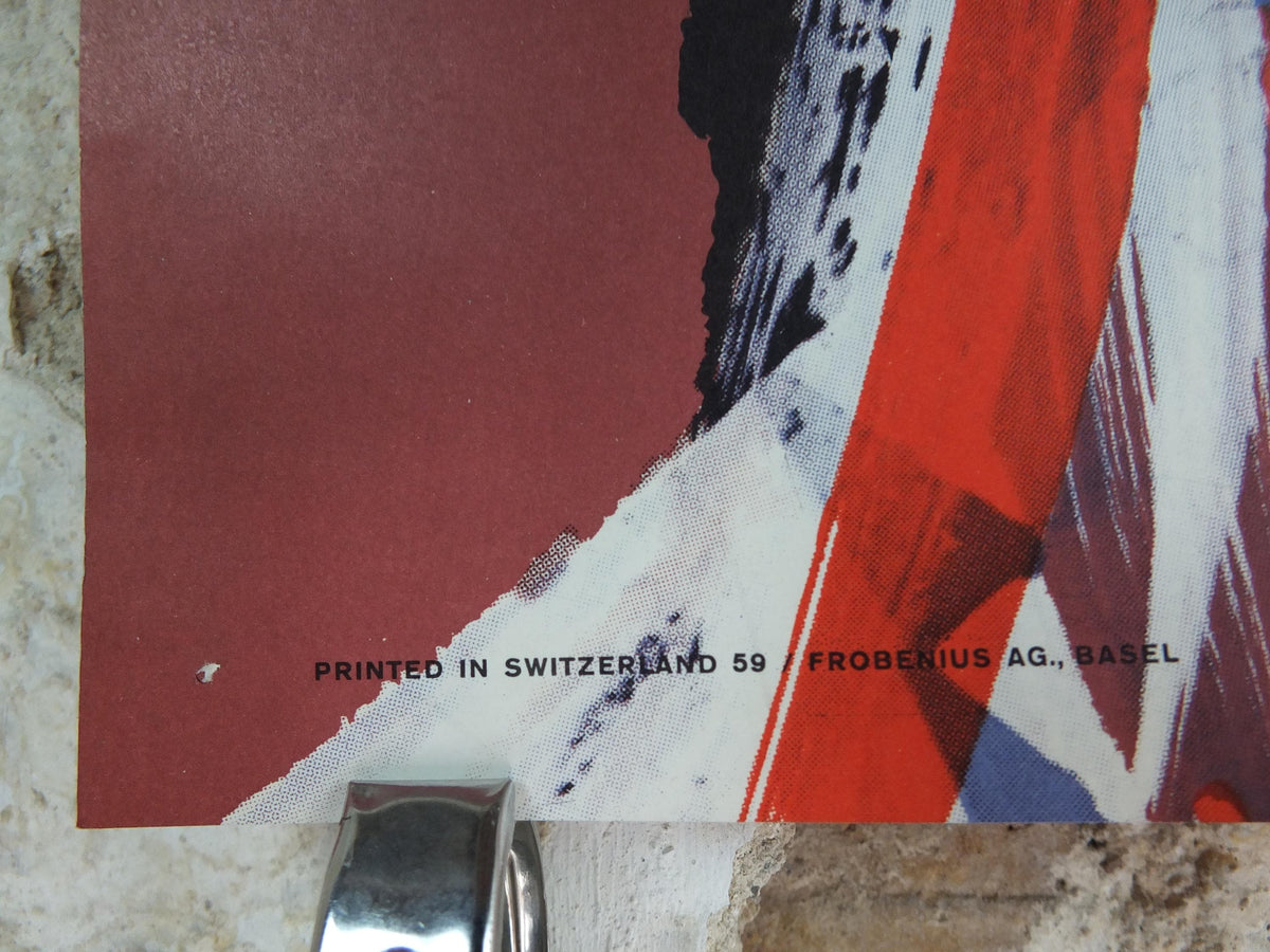1959 Swissair to the USA Poster – Donald Brun, Vintage Airline Travel