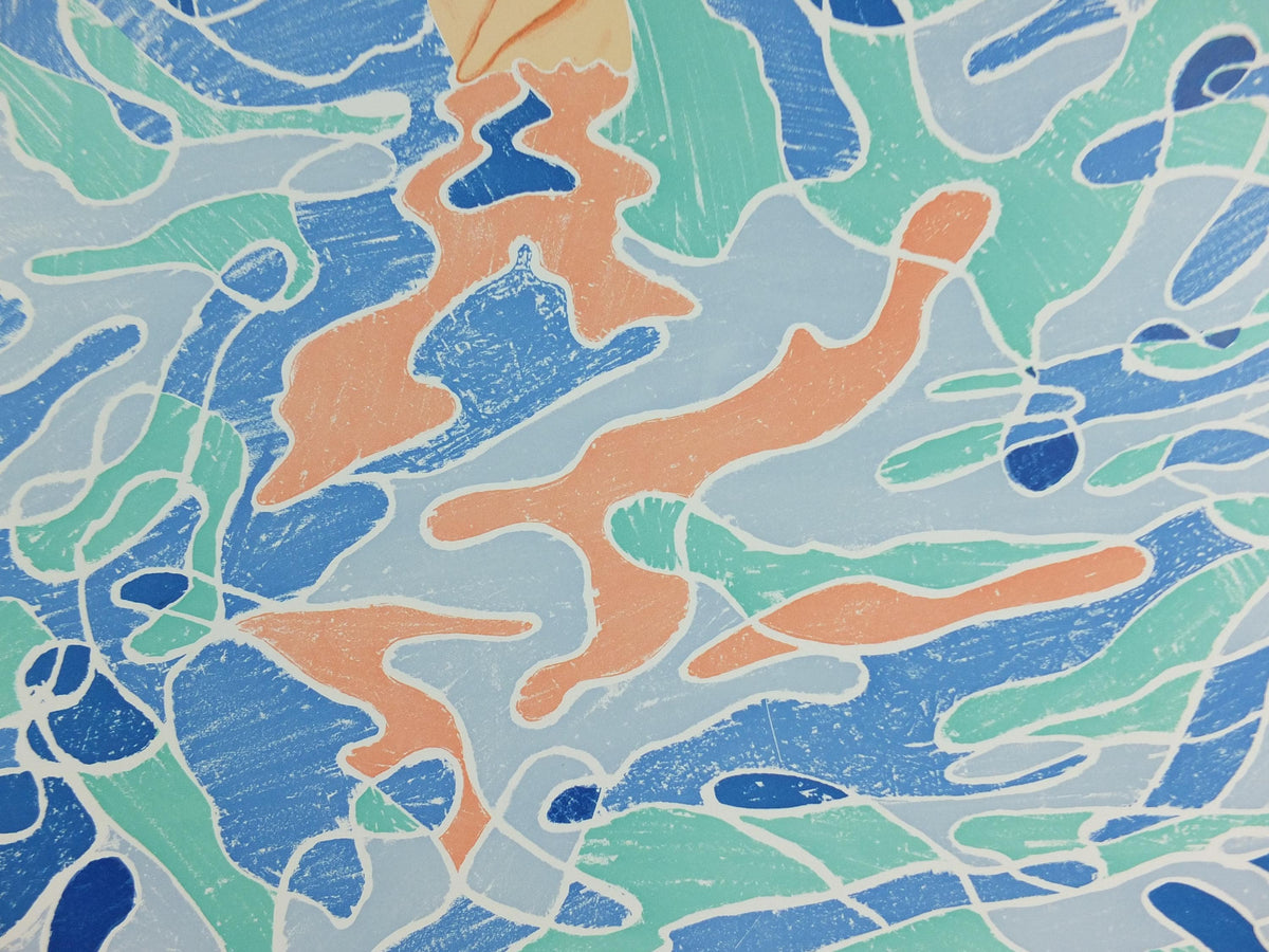David Hockney Munich 1972 Olympics Poster – The Diver, Original 1971 Issue